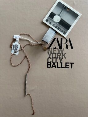 NWT 14k Gold Rose Filled Lariat Necklace w/ Silver Hematite Bead Accents